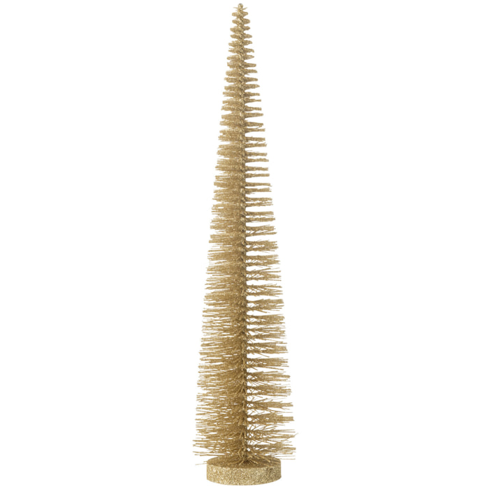 J-Line décoration Sapin De Noël Paillettes - plastique - doré clair - medium