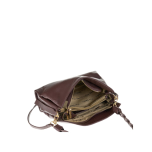 Borsa a spalla da donna Made in Italy - Modello Aurelia Elite - 100% pelle - 30.0 x 25.0 x 12.0 cm