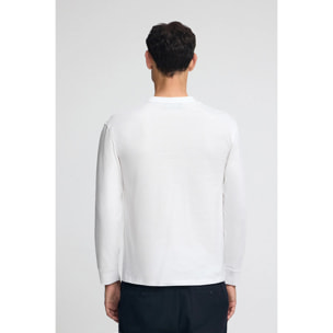 Camiseta blanca de manga larga y logo bordado Rigby Go