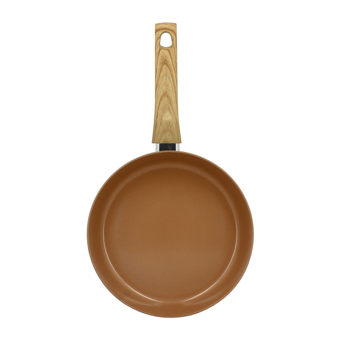 Poêle 24cm avec revêtement céramique noisette - tous feux COLORAMA