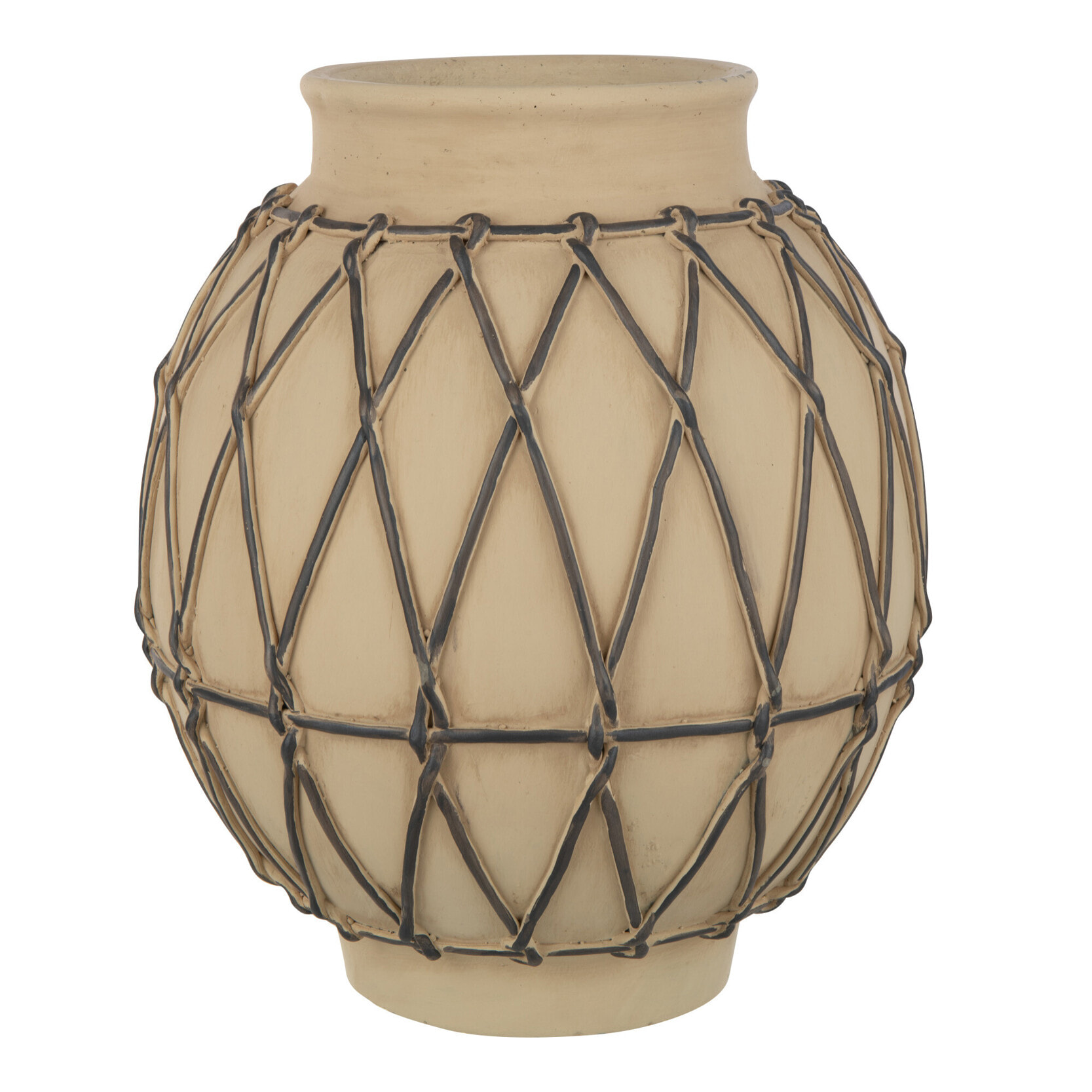 J-Line cache-pot Berbere - ciment - beige - large - Ø 31.5 cm