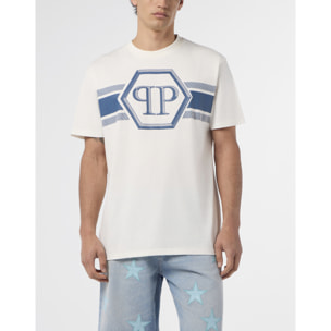PHILIPP PLEIN Camiseta de cuello redondo y manga corta HEXAGON