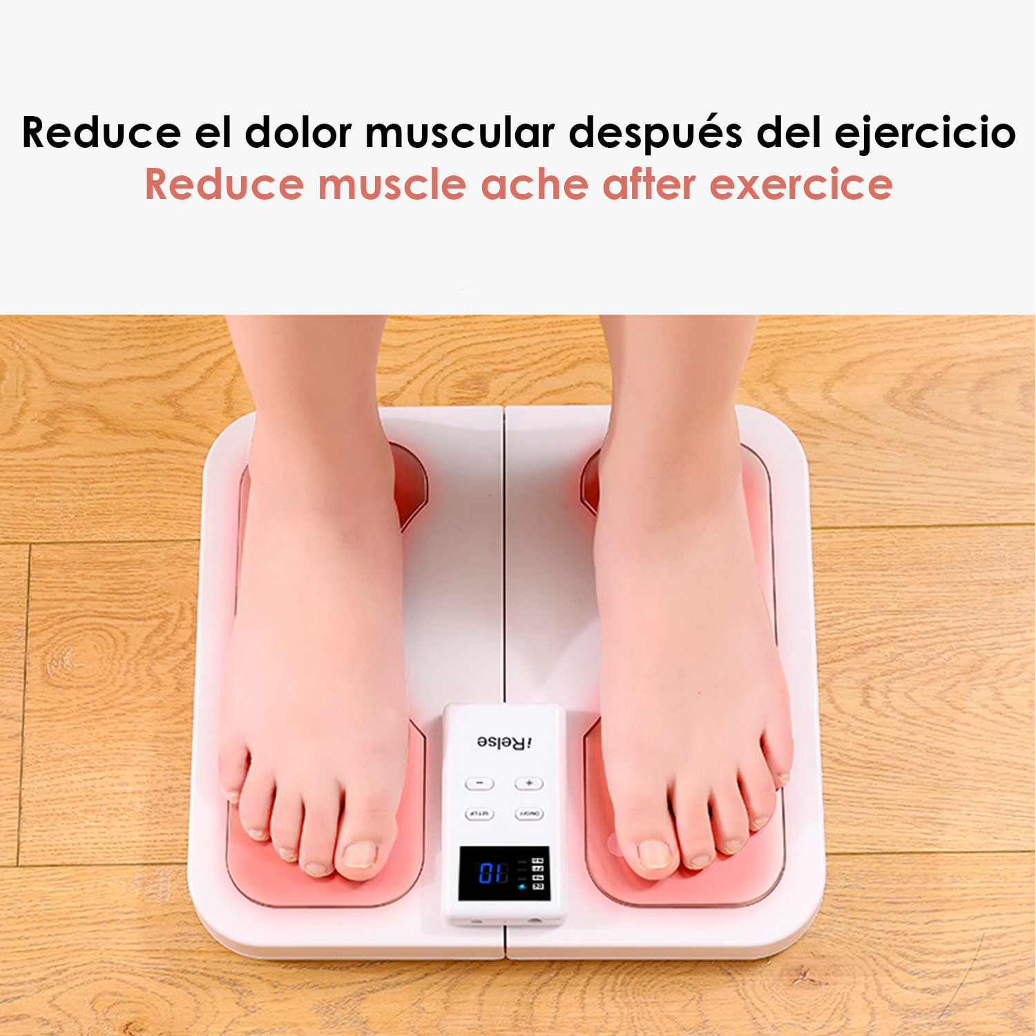 Massaggiatore per piedi per migliorare la circolazione sanguigna, con funzione di calore, pieghevole.