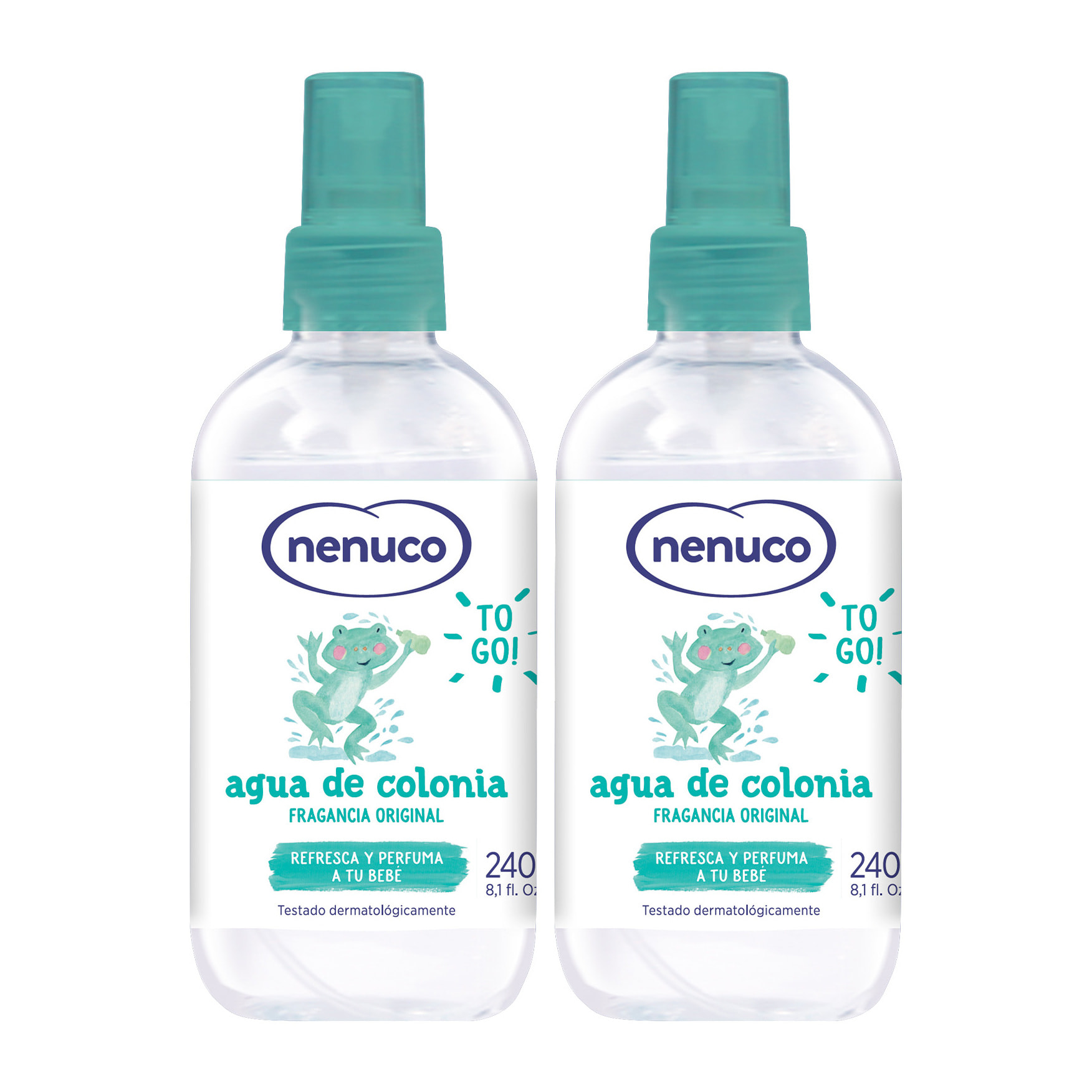 Nenuco Agua de Colonia recomendado para Bebés, Fragancia Original - Formato Spray, pack 2x240 ml