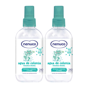 Nenuco Agua de Colonia recomendado para Bebés, Fragancia Original - Formato Spray, pack 2x240 ml