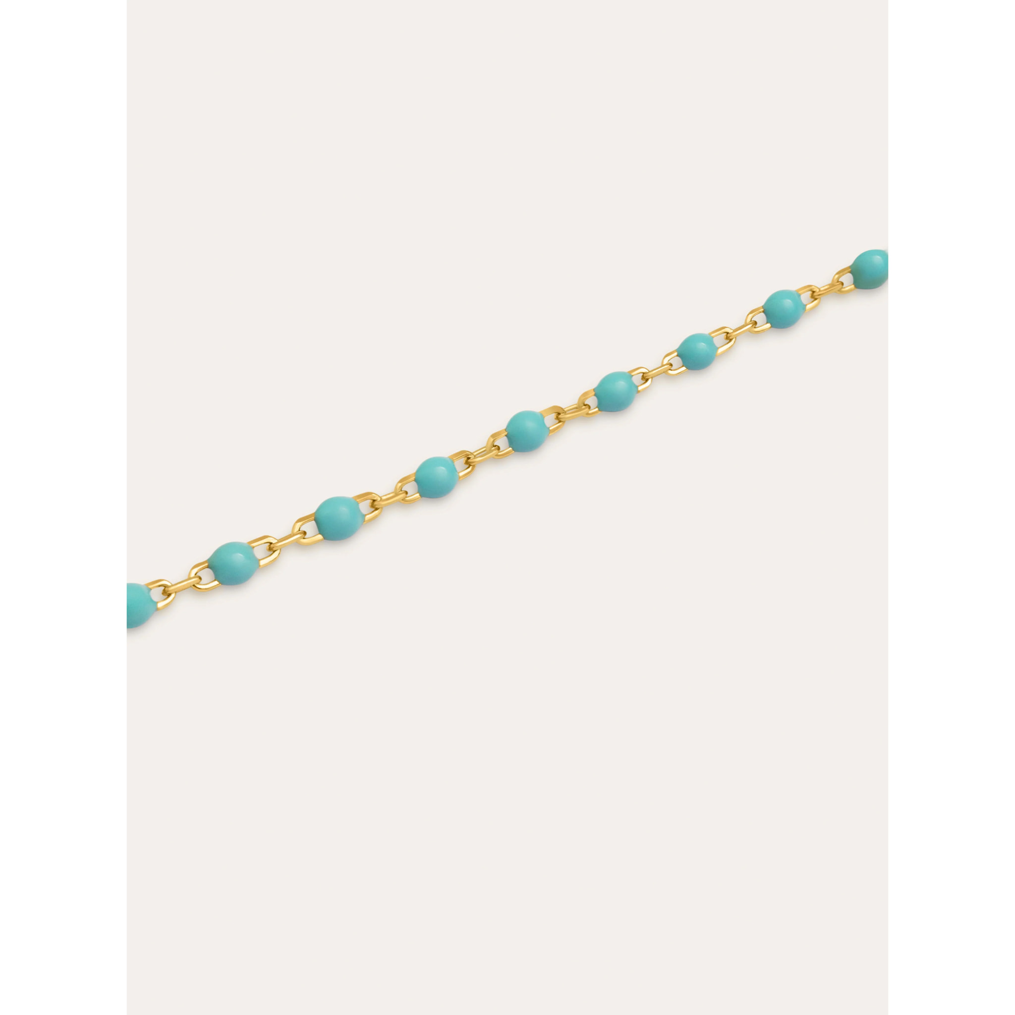 Pulsera Dots Turquoise Enamel Plata Baño Oro