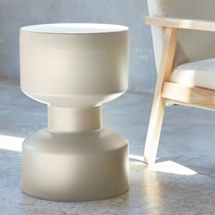 Table d'appoint. bout de canapé. table de chevet en métal. crème. Aya. Ø30 x H 47cm