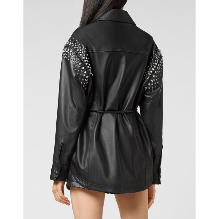 PHILIPP PLEIN Leather Shirt