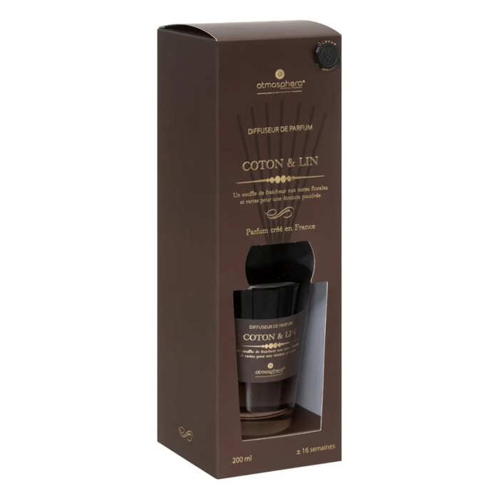 Diffuseur de parfum Alma 200ml verre coton