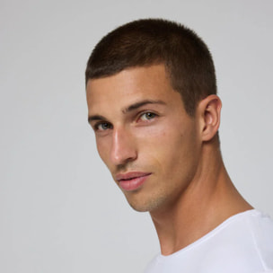 Maglietta a maniche lunghe in cotone bianco caldo