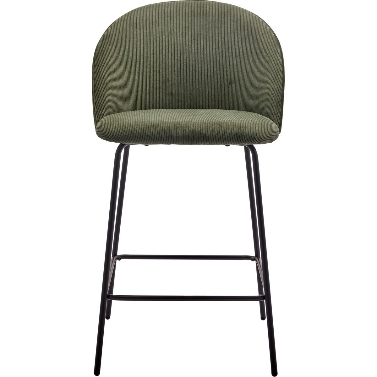 Lot de 2 tabourets de bar en velours côtelé - ALTA