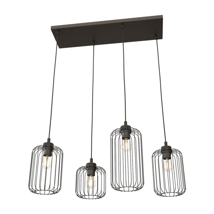 Lampada a sospensione VANDER in acciaio nero