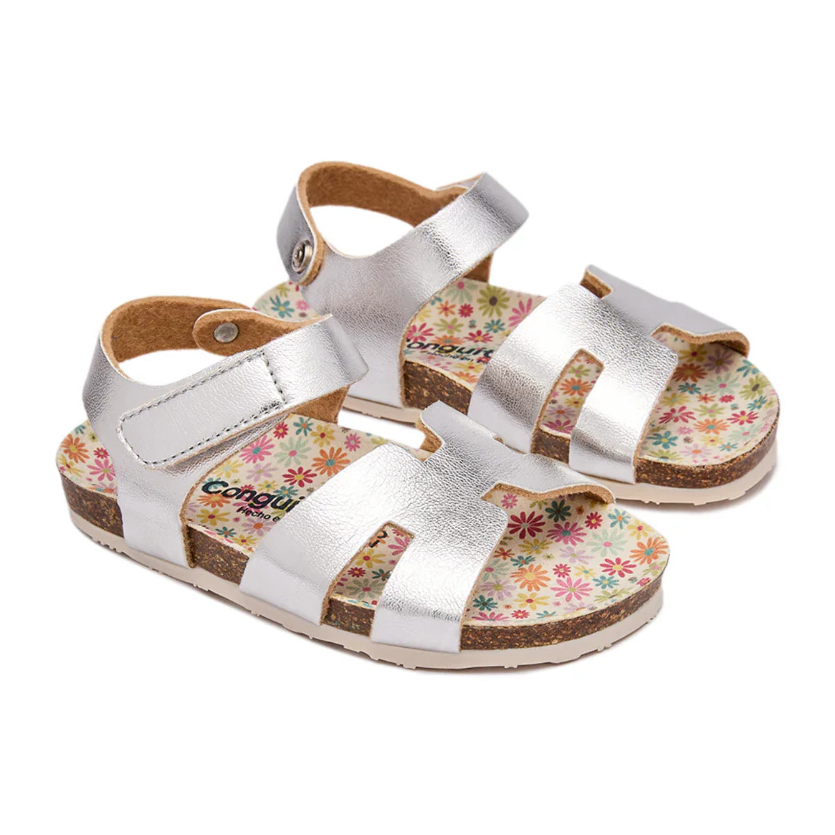 Sandalias Abiertas Bio de Niña en Plata