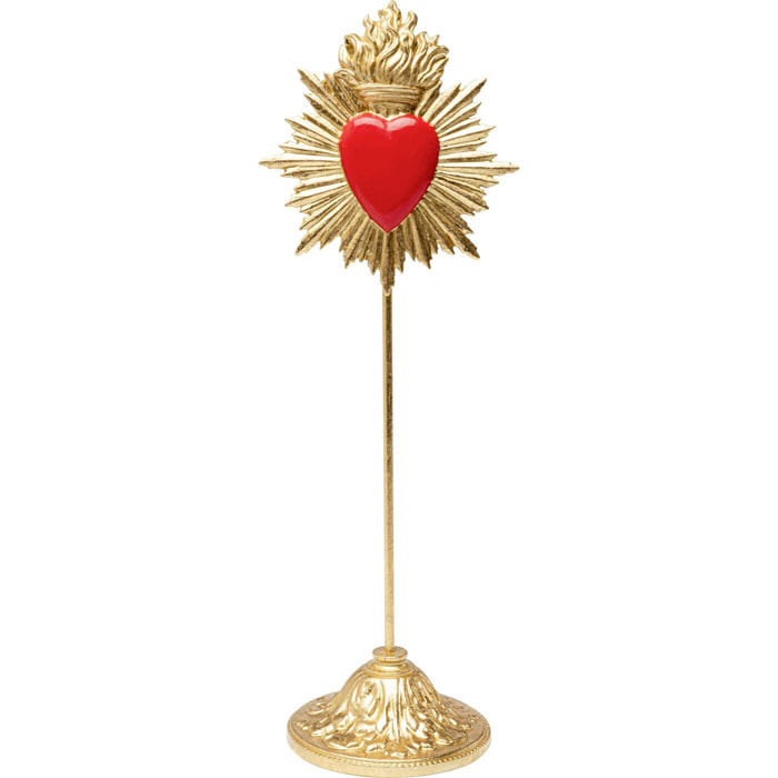 Déco coeur enflammé 31cm Kare Design