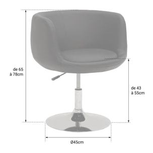 Tabouret de bar gris NOLAN