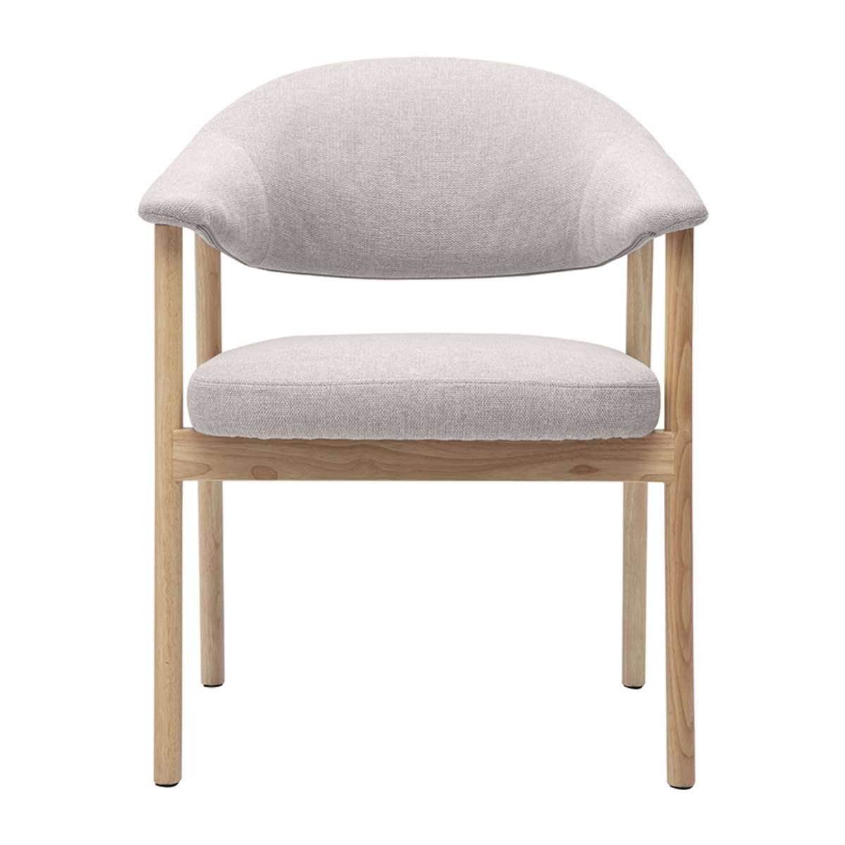 Chaises en tissu effet velours texturé beige et bois clair (lot de 2) GIULIA