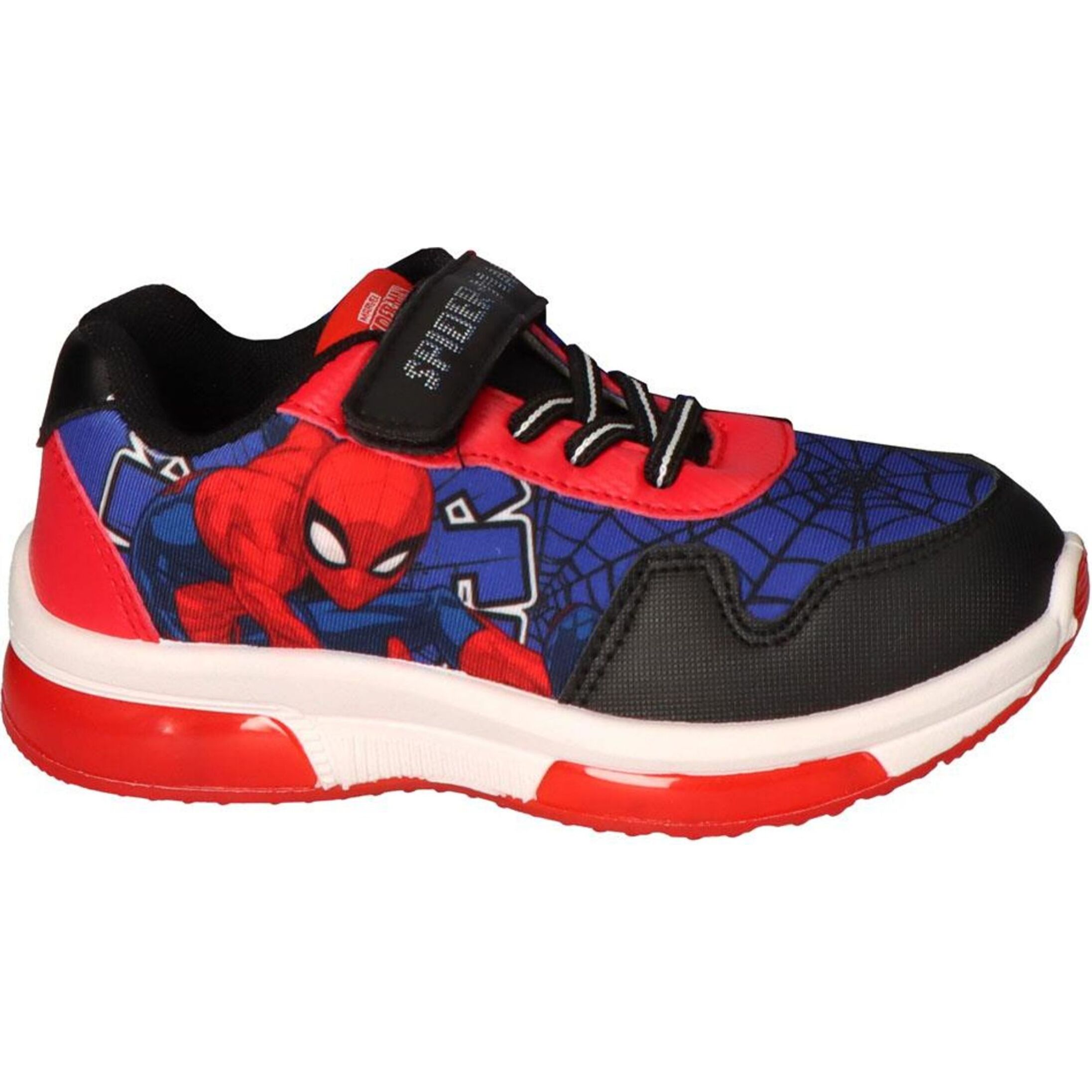 Deportiva Suela Pvc Con Luces Spiderman
