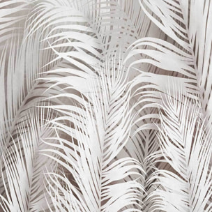 Affiche encadrée feuillage tropical gris clair Affiche + cadre en métal - Noir