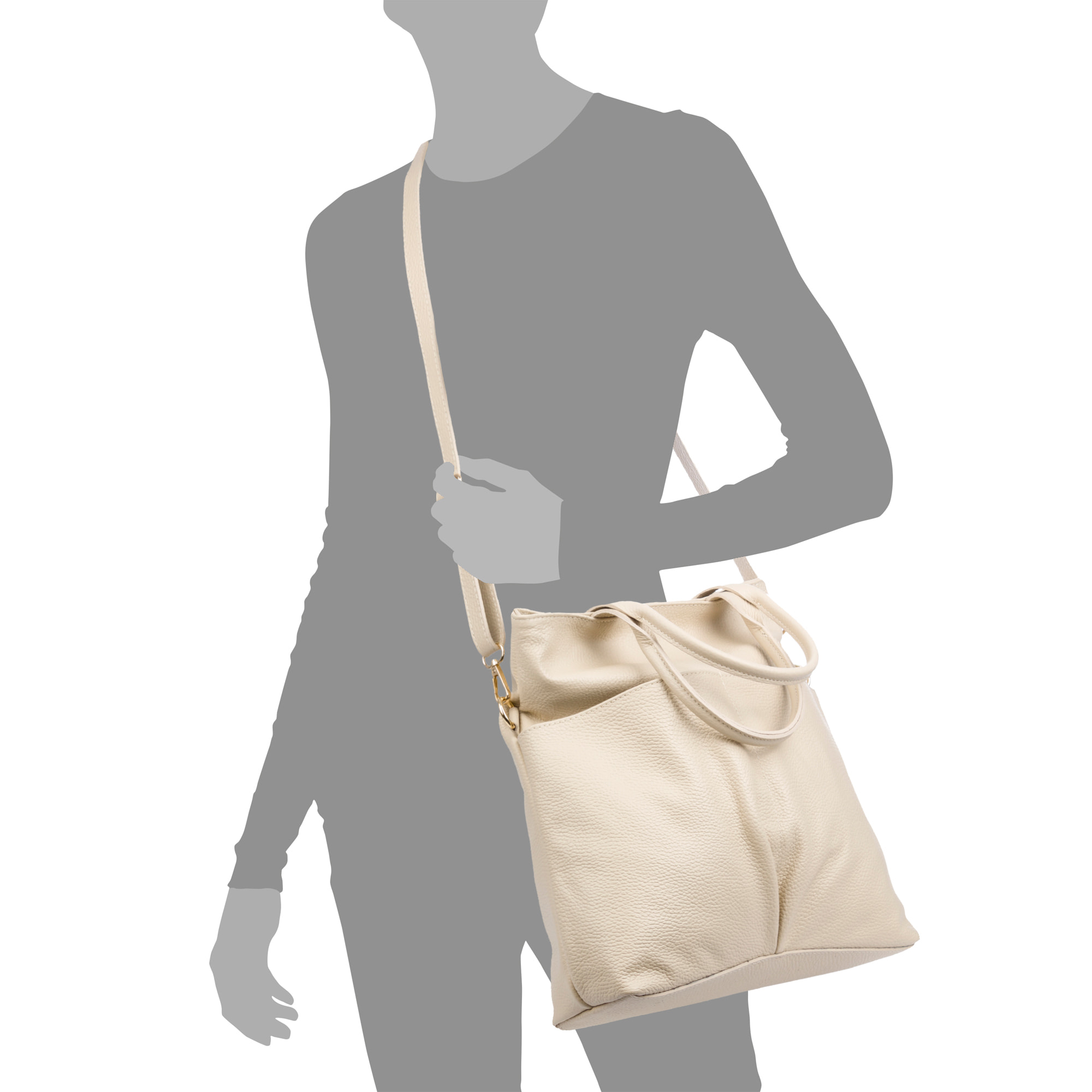 Bedizzole Borsa a spalla Donna. Pelle autentica Dollaro.