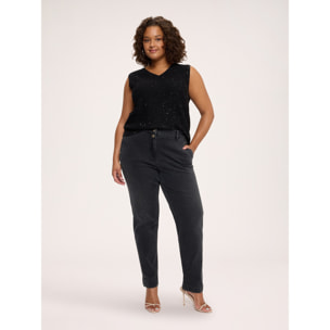 Fiorella Rubino - Jeans Balloon lavaggio black - Nero