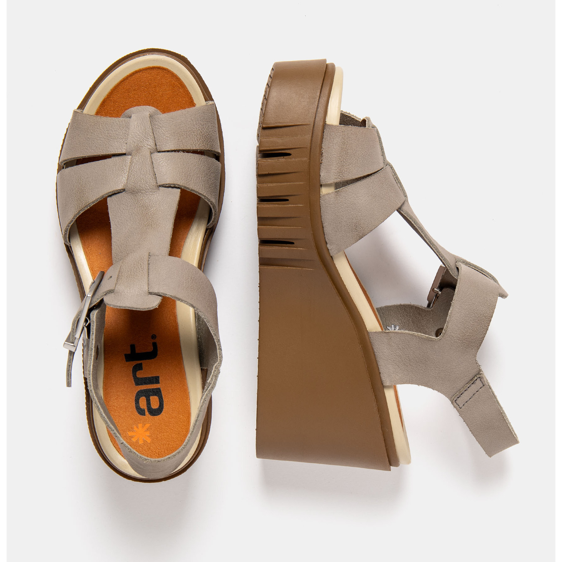 Sandalia de cuña 2084 ROMA CINDER/ CATANIA color Cinder