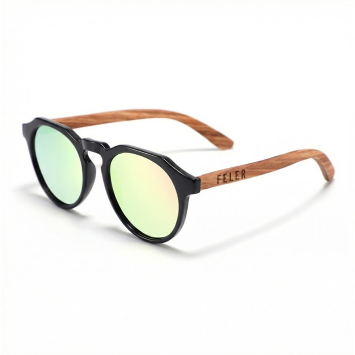 Gafas de Sol Feler 1526M-10 Polarizadas de Madera Unisex 50 mm