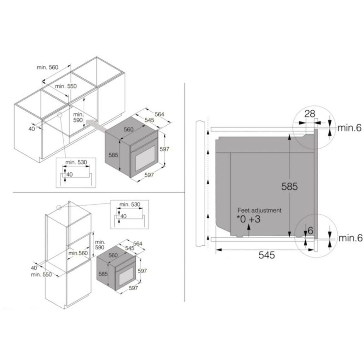 Four encastrable ASKO OTP26BGH - Pyrolyse - Chaleur pulsée - Porte froide - Rails télescopiques