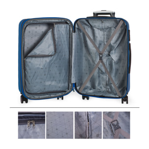 Juego De Maletas Rígidas Abs Itaca Simoa Azul