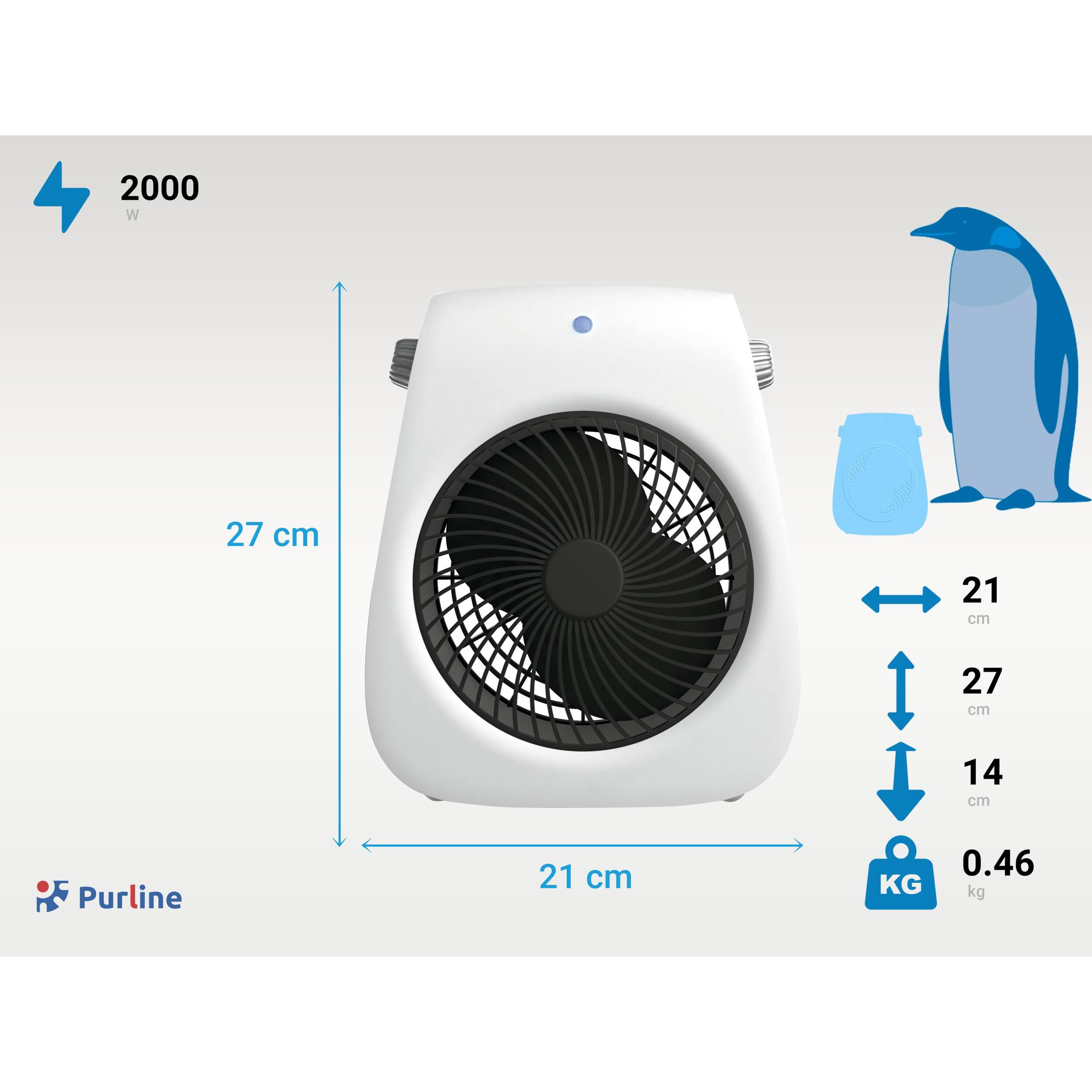 Calefactor de suelo vertical 2000W HOTI F35 PURLINE