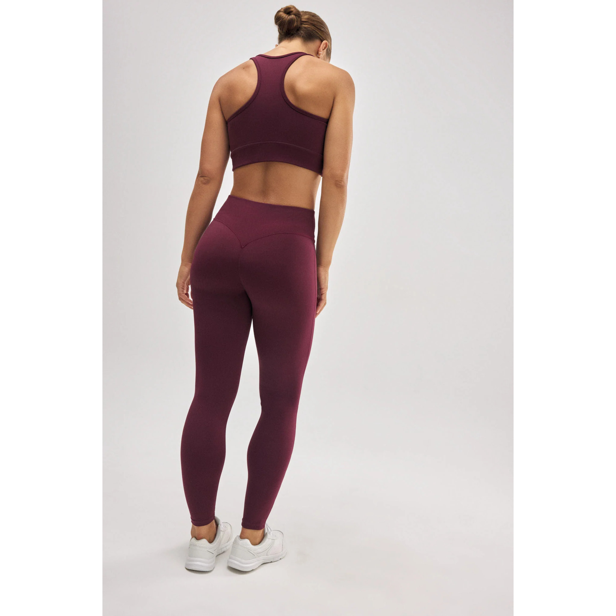 Leggings sportivi effetto push-up bordeaux