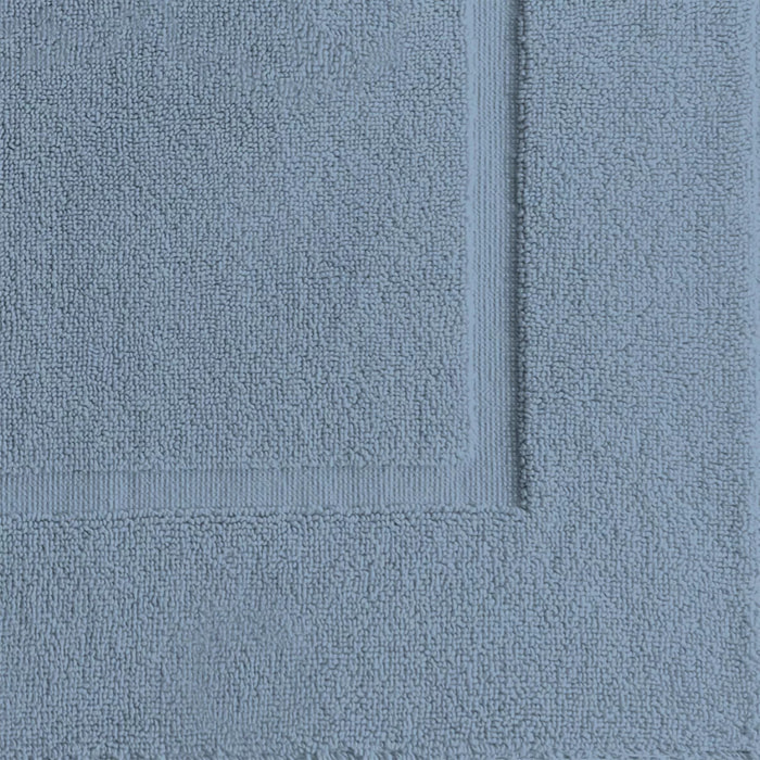 Tapis de bain pur coton 850 g/m² uni bleu Vitae givre
