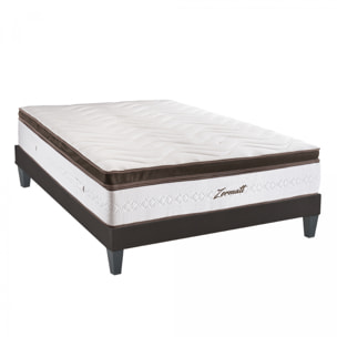 Ensemble Matelas Memoire de forme Zermatt avec sommier en bois