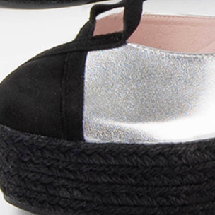 Alpargata De Cuña - Plateado - Altura: 8 Cm