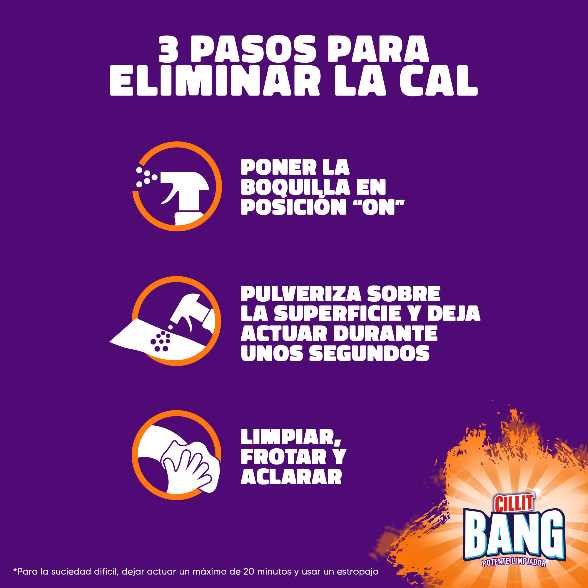 Cillit Bang - Spray Limpiador Cal y Suciedad, para Baño - 1 L