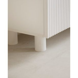 Mueble TV de madera de abeto y pino en tono blanco 152x42cm Alto: 45.5 Largo: 152 Ancho: 42