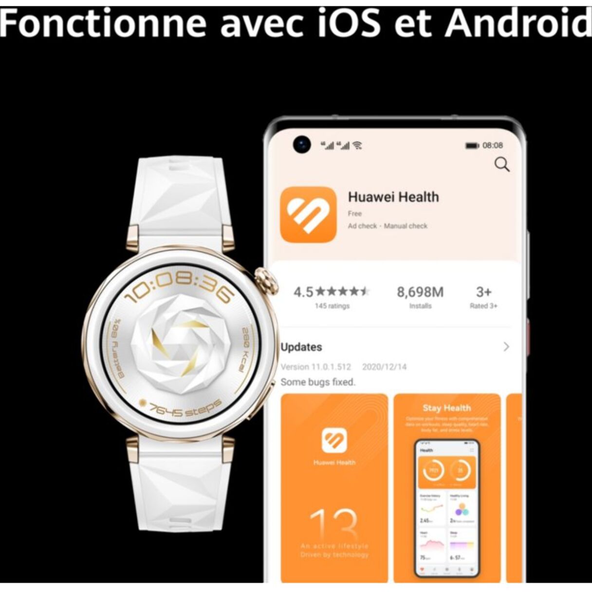 Montre connectée HUAWEI Watch GT5 Pro 41mm  Blanc
