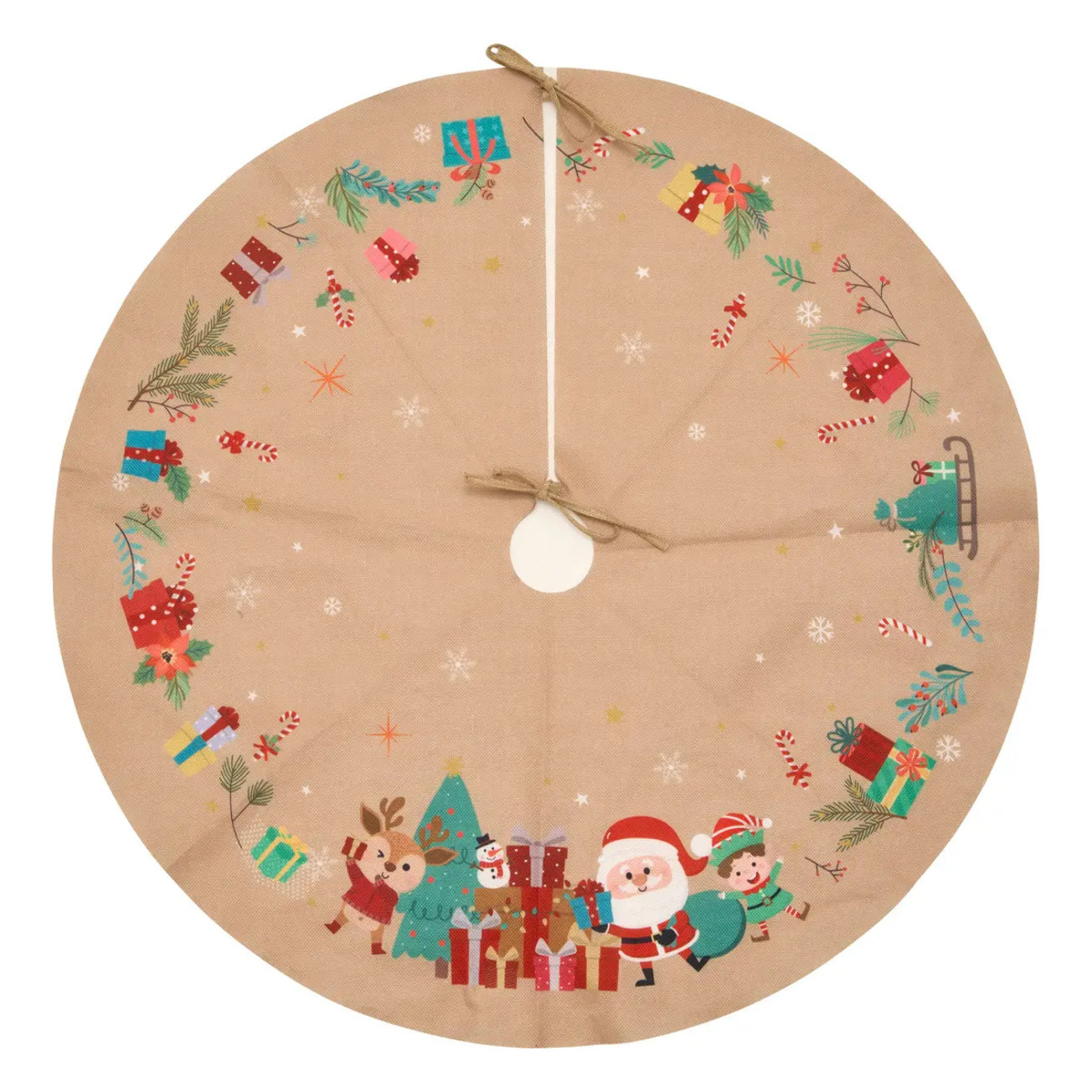 TAPIS SAPIN PERE NOEL JUTE D90