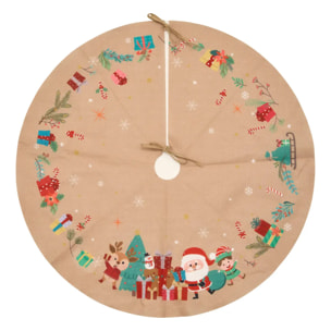 TAPIS SAPIN PERE NOEL JUTE D90