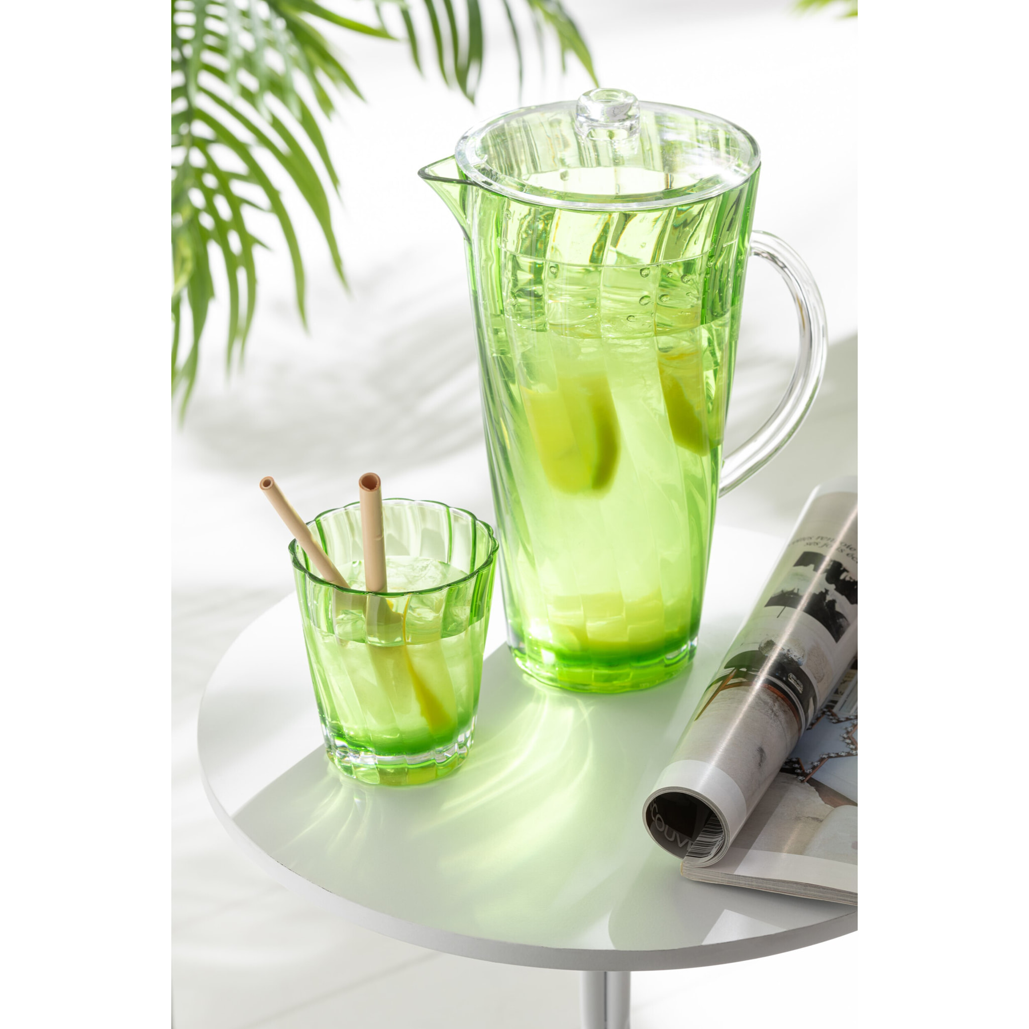 J-Line carafe Vague - plastque - vert foncé