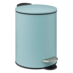 Poubelle métal soft close 3L "Colorama" bleu artic