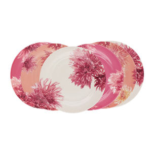 Lot de 6 grandes assiettes, FLORA
