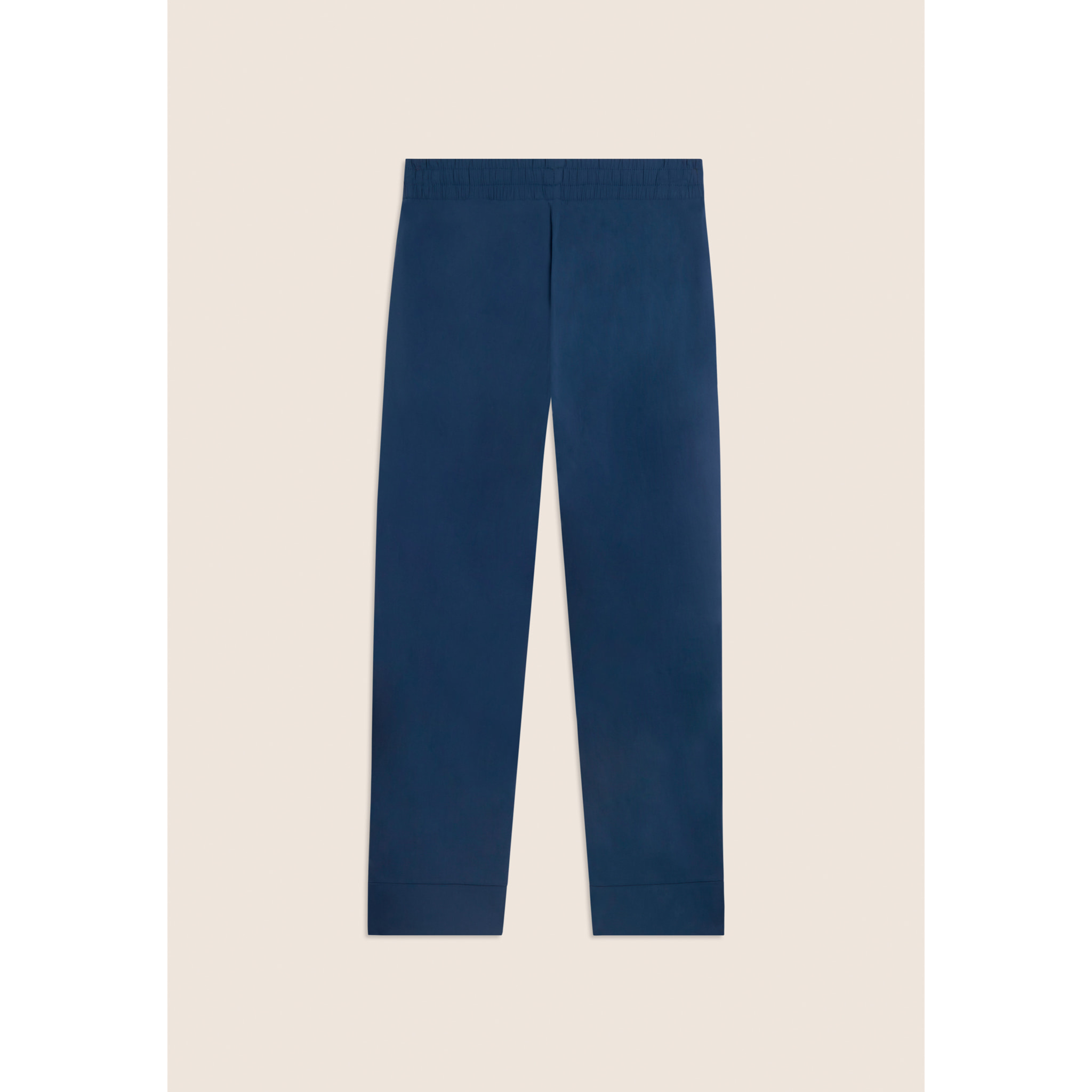 Pantaloni Cropped Fit a Carota in Popeline elasticizzato