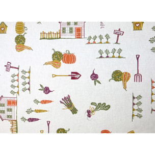 Tovaglia Cucina In 100% Cotone Made In Italy Disegno Ortaggi 140x240