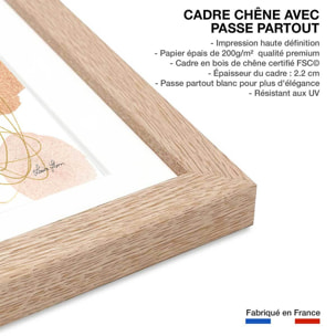 Affiche Nature et sérénité Affiche + cadre en bois - Chêne