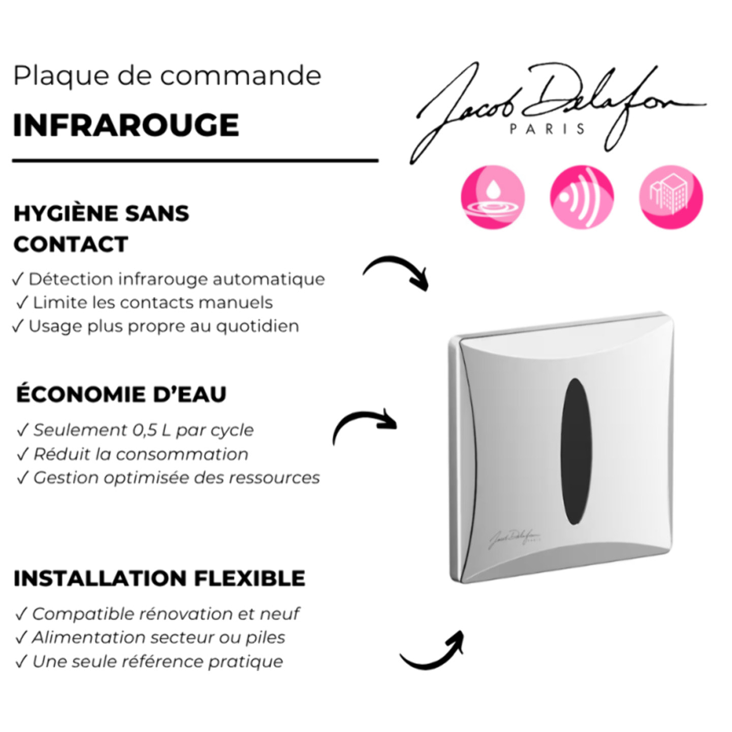 Mitigeur infrarouge July+ chromé