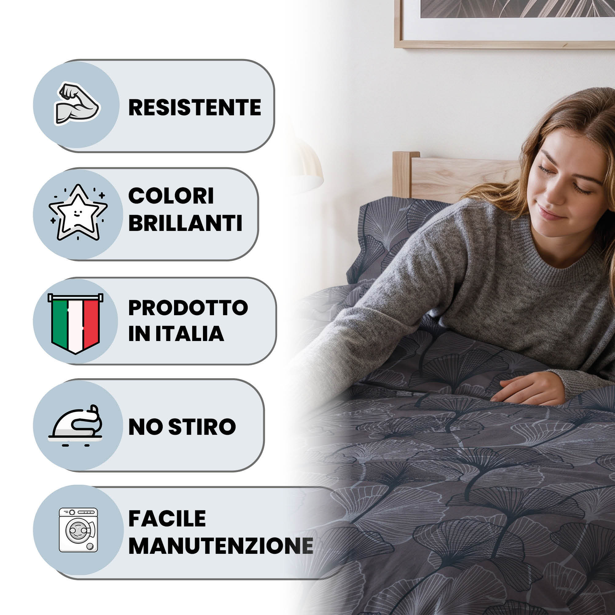 PARURE COPRIPIUMINO INFINITY - 100% Microfibra