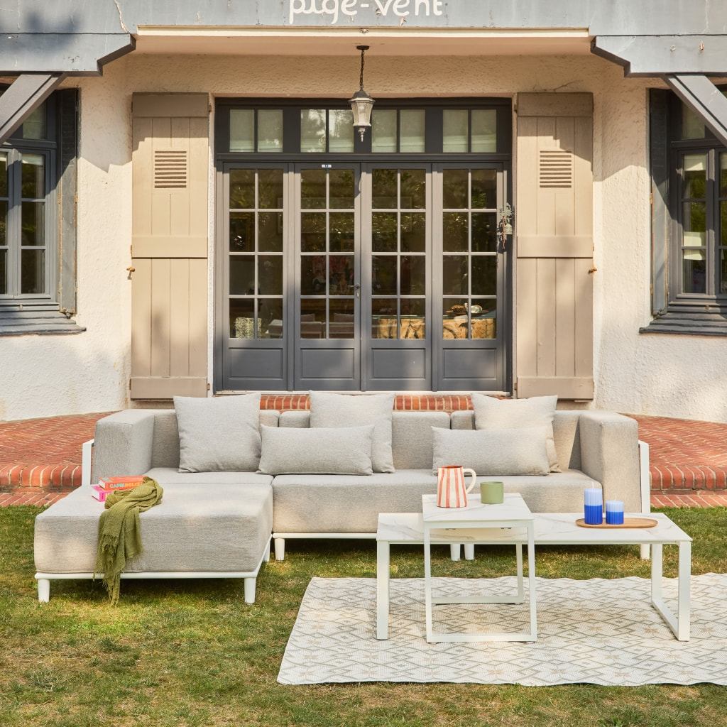 Salon de jardin modulable aluminium 4 places ORIVA