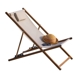 Lot de 2 chiliennes en acier - effet bois - PAROS