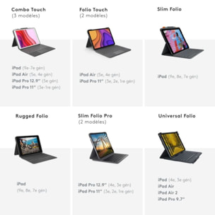 Etui LOGITECH Etui LOGITECH Folio Touch iPad Air 4 / Air 5, iPad Air 11 pouces (M2 & M3)
