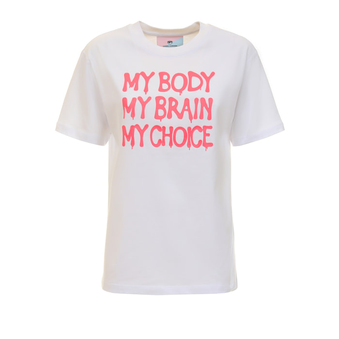 Chiara Ferragni T-shirt di cotone ricamato Eyelike di Chiara Ferragni